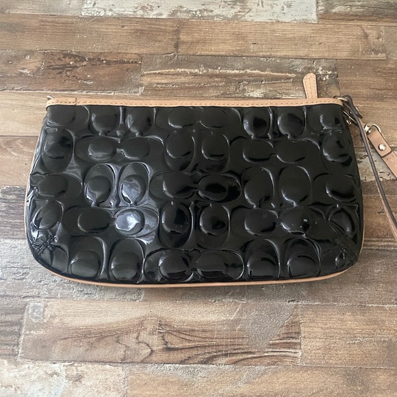 Coach Black and Tan Shoulder Bag / Wristlet - Picture 6 of 8